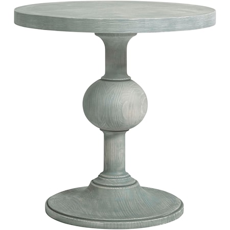 Round Pedestal End Table